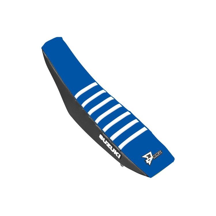 D'COR D-COR SEAT COVER BLACK/BLUE W/RIBS SUZUKI RMZ250 '19 RMZ450 '18-'19