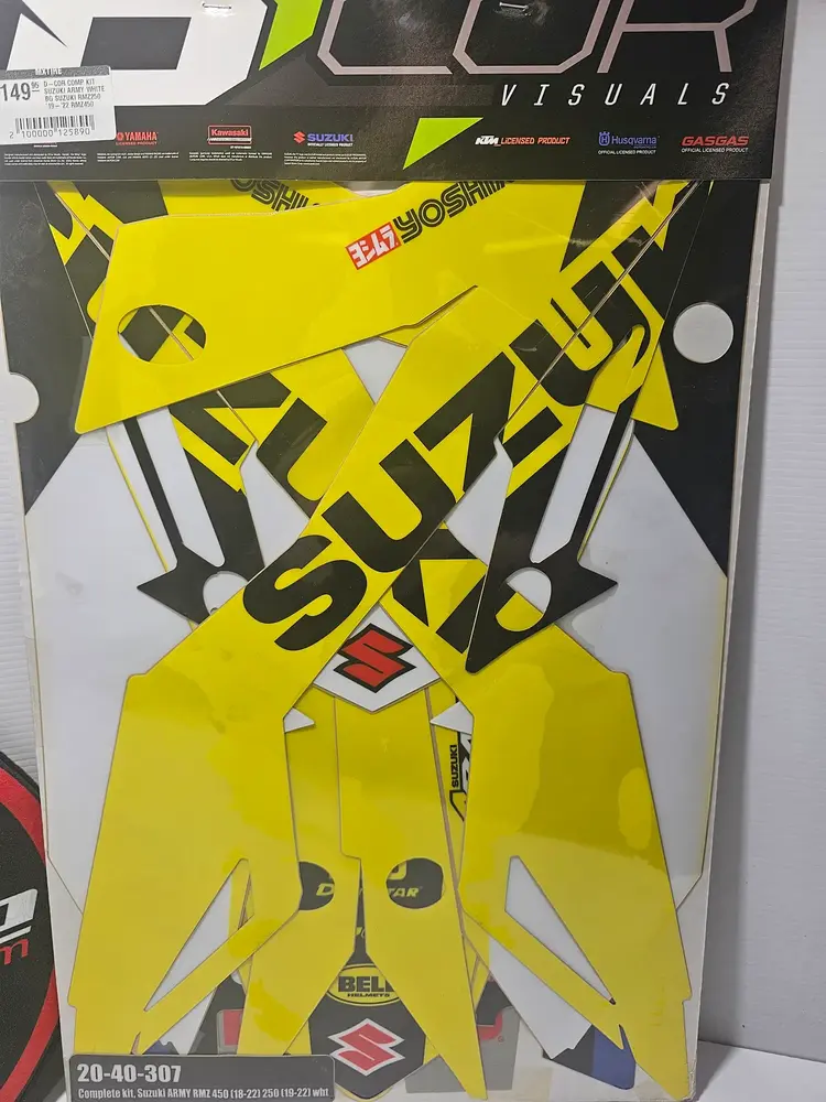 D'COR D-COR COMP KIT SUZUKI ARMY WHITE BG SUZUKI RMZ250 '19-'22 RMZ450 '18-'22