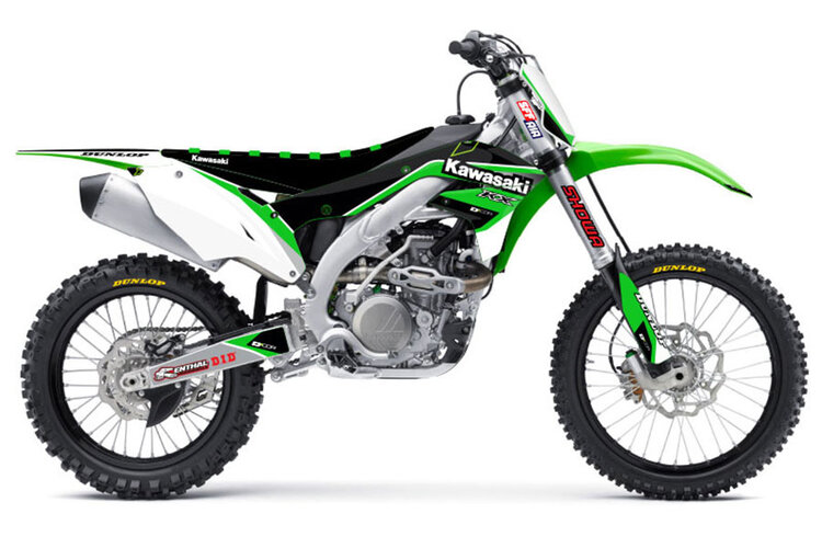 D'COR D-COR KAWASAKI RACELINE GRAPHICS COMPLETE KIT WHITE KAWASAKI KXF450 '09-'11