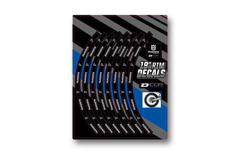 D'COR D-COR RIM DECALS 19" HUSQ LOGO REAR