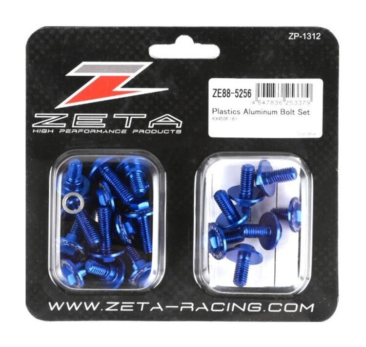 ZETA ZETA PLASTICS ALUMINUM BOLT KIT KAWASAKI KX250F '17-'23