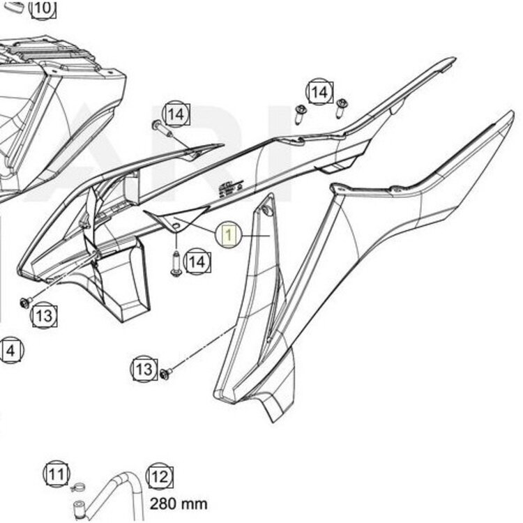 KTM / GASGAS / HUSQVARNA 47208054000ABB SPOILER SET KTM 85 '21-'23