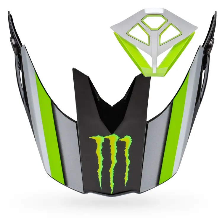 BELL MOTO 10 VISOR & MOUTH PIECE KIT MCGRATH REPLICA 22 GOLD/GREEN