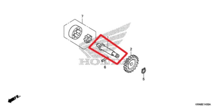 HONDA HONDA OEM OIL PUMP SHAFT CRF250 '10-'17 15111-KRN-A40