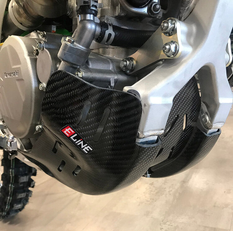 E LINE E Line - Carbon Fiber Skid Plate - Kawasaki KX450 '19-'22