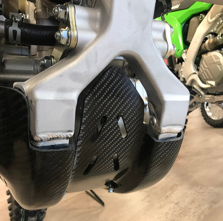 E LINE E Line - Carbon Fiber Skid Plate - Kawasaki KX450 '19-'22