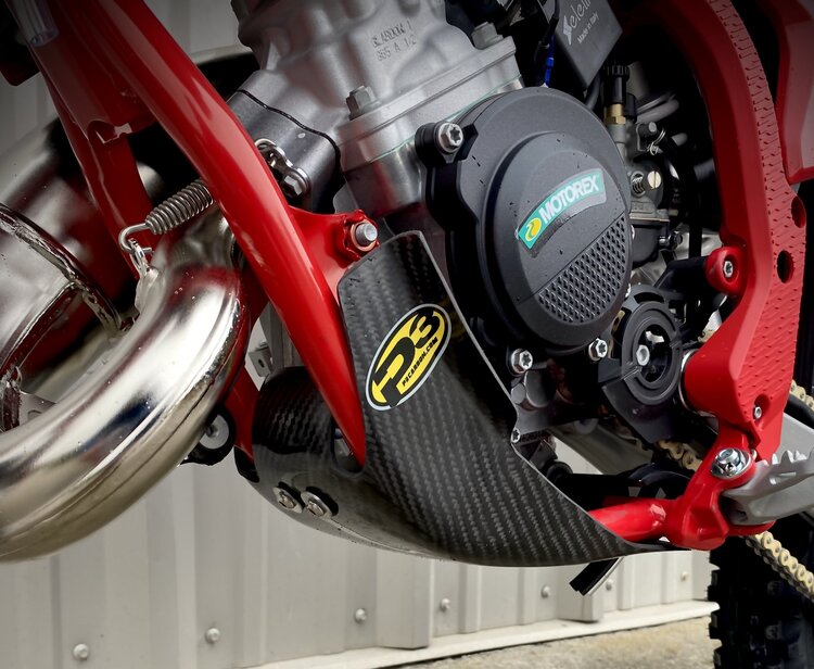 P3 P3 Carbon - Carbon Fiber Skid Plate - KTM/HUSQ/GAS 50cc '16-'23