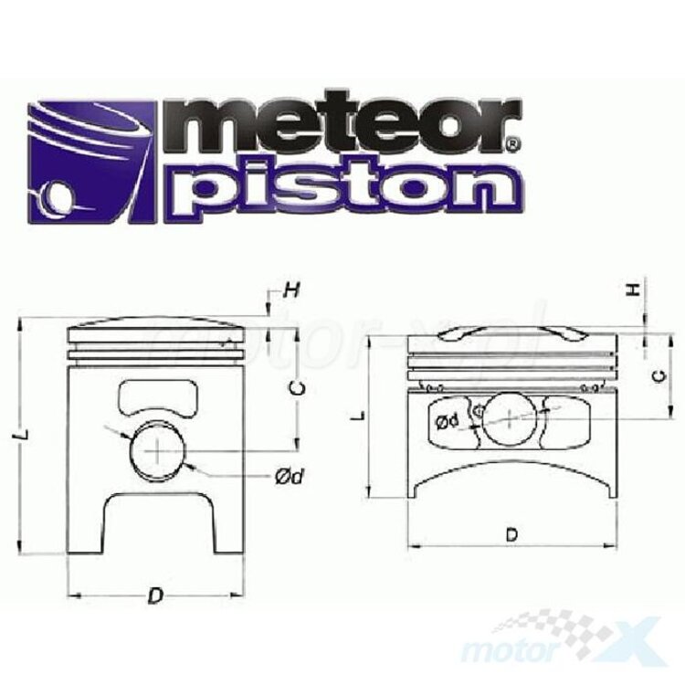 METEOR PISTON METEOR PISTON KIT PC2431D 48.47 KAWASAKI KX 85 '01-'23