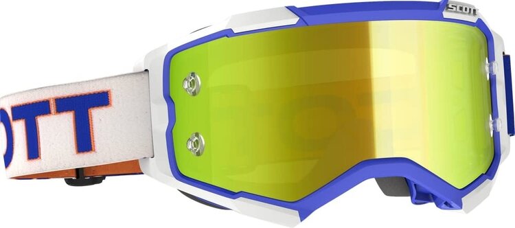SCOTT FURY GOGGLE RETRO WHITE/BLUE YELLOW CHROME WORKS