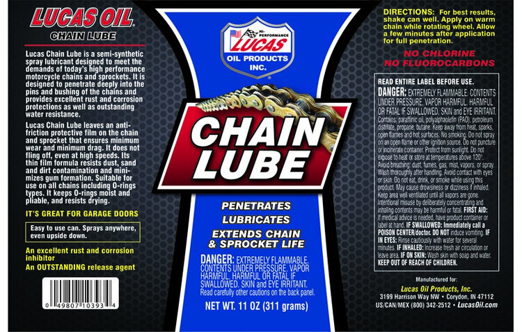 LUCAS LUCAS CHAIN LUBE 11OZ