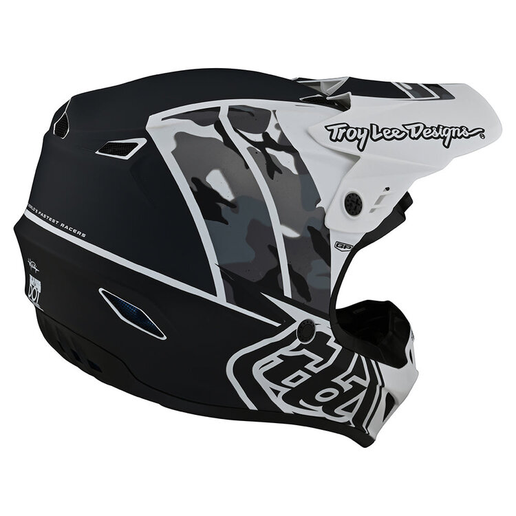 TROY LEE DESIGNS GP NOVA WHITE CAMO HELMET   LG
