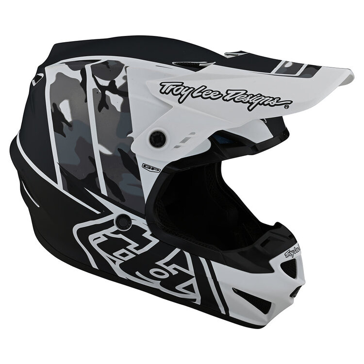 TROY LEE DESIGNS GP NOVA WHITE CAMO HELMET   LG