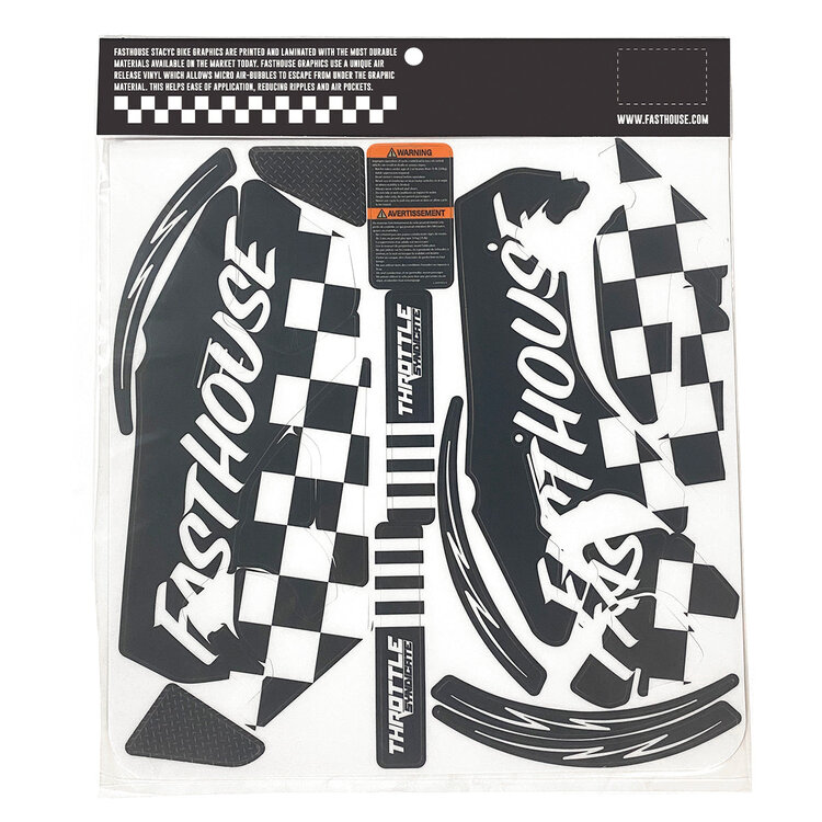THROTTLE SYNDICATE THROTTLE SYNDICATE FH TRIBE STACYC DECAL KIT BLACK 16"
