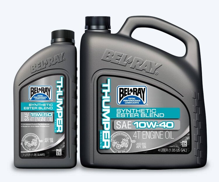 BEL-RAY THUMPER SYNTHETIC ESTER BLEND 4T ENGINE OIL 10W-40 1L