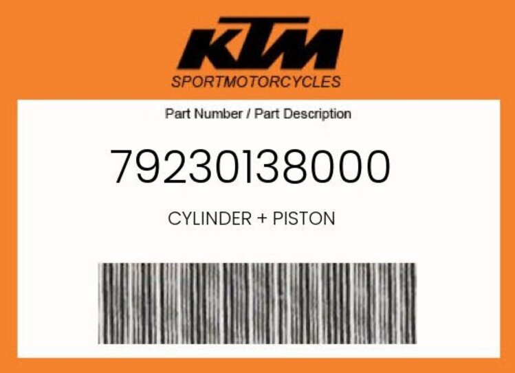 KTM / GASGAS / HUSQVARNA 79230138000 CYLINDER & PISTON KTM 350 EXC '17-'19