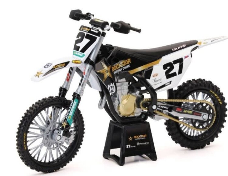 NEW-RAY NEW-RAY 1:12 SCALE ROCKSTAR HUSQVARNA TEAM FC450 MALCOLM STEWART #27