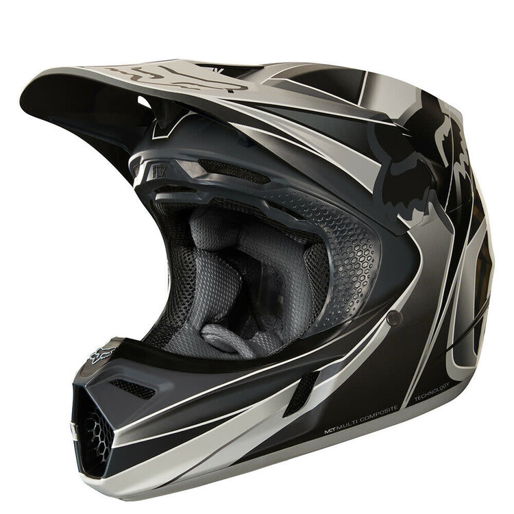 FOX RACING FOX V3 HELMET KUSTM GREY