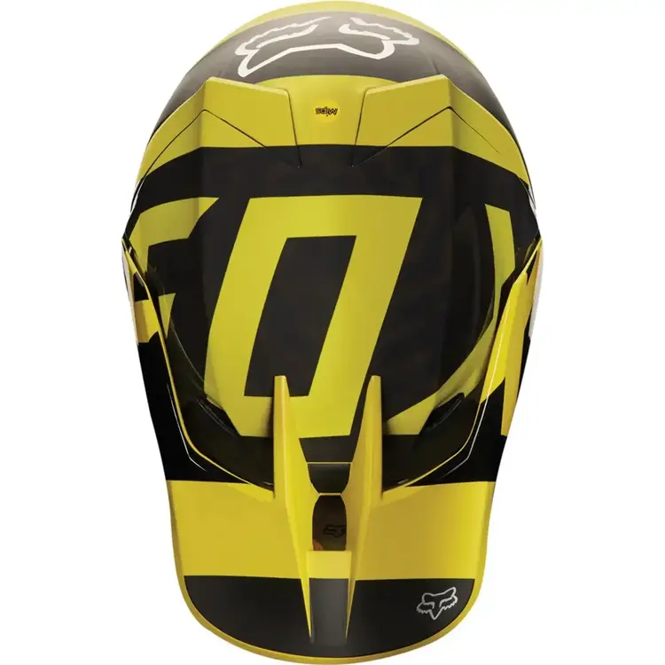 FOX RACING FOX V3 PREEST HELMET, YELLOW