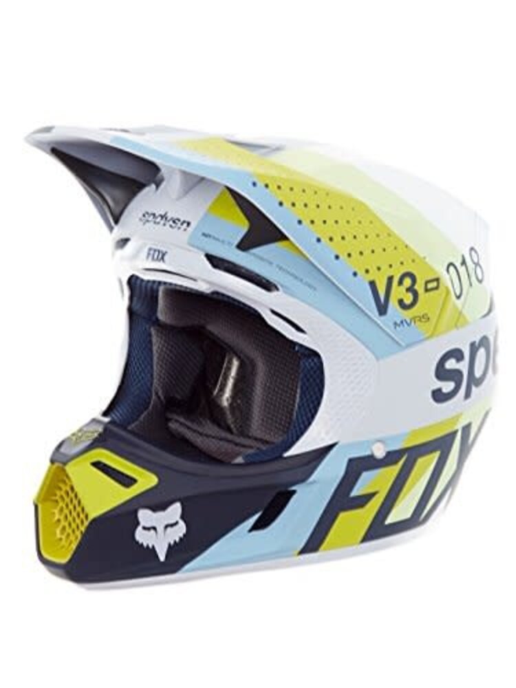 FOX RACING FOX V3 DRAFTR HELMET, LIGHT GREY MEDIUM