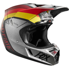 FOX RACING FOX V3 RODKA LE HELMET, LIGHT GREY