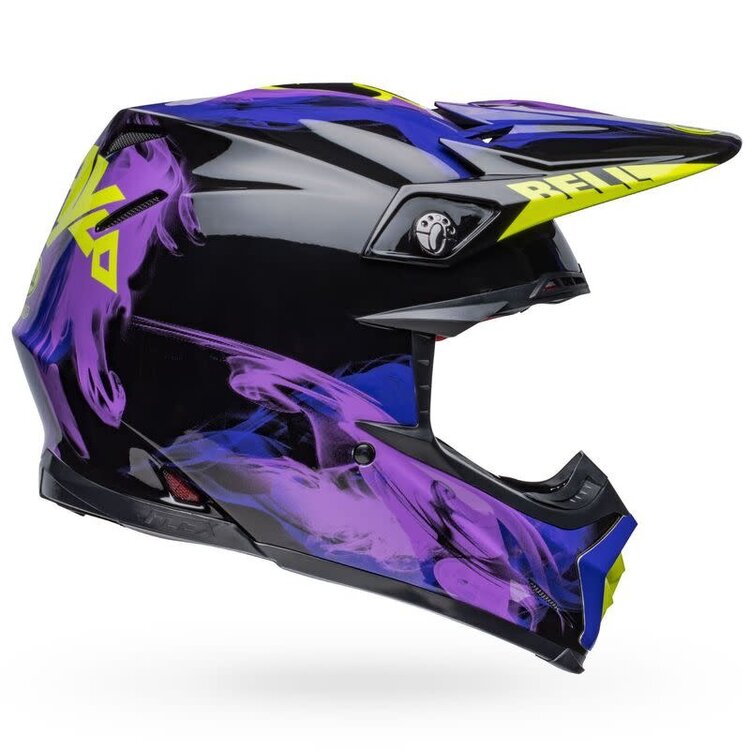 BELL MOTO-9S FLEX HELMET SLAYCO GLOSS BLACK/PURPLE