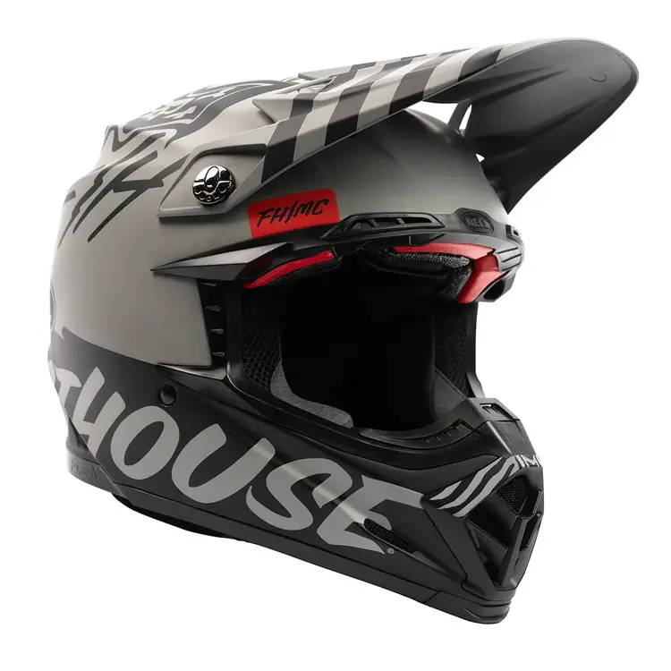 FASTHOUSE MOTO-9S FLEX HELMET FLYING COLORS HELMET MATTE GRAY/BLACK