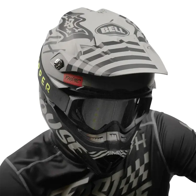 FASTHOUSE MOTO-9S FLEX HELMET FLYING COLORS HELMET MATTE GRAY/BLACK