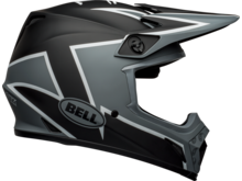 MX 9 TWITCH HELMET MATTE BLACK/GREY/WHITE