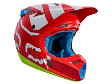 FOX RACING FOX V3 CREO HELMET, RED LARGE