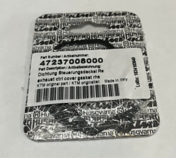 KTM / GASGAS / HUSQVARNA 47237008000 EXHAUST CONTROL COVER GASKET RHS KTM 85 SX TC MC '18-'25