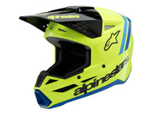 ALPINESTARS S-M3 YOUTH Helmet - Radium - Gloss Yellow Fluo/Black/Blue