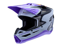 ALPINESTARS S-M3 YOUTH Helmet - Jettson - Glosss Black/Gray/Purple