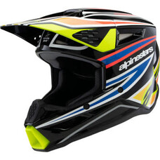 ALPINESTARS YOUTH S-M3 WURX HELMET BLK/FLO YEL/BLUE/RED