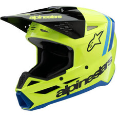 ALPINESTARS ALPINESTARS Youth SM3 Helmet - Radium - Gloss Yellow Fluo/Black/Blue - Large