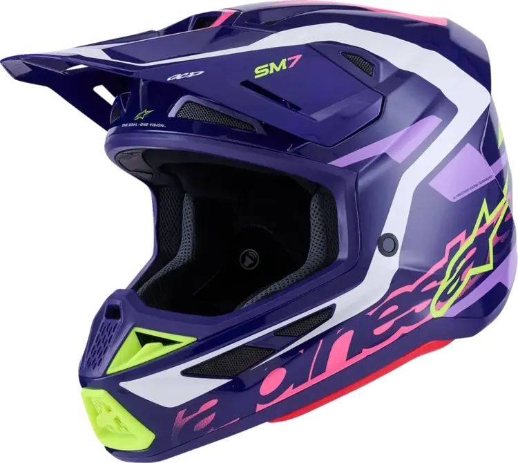 ALPINESTARS S-M7 Helmet - Deed - Gloss Purple/Pink