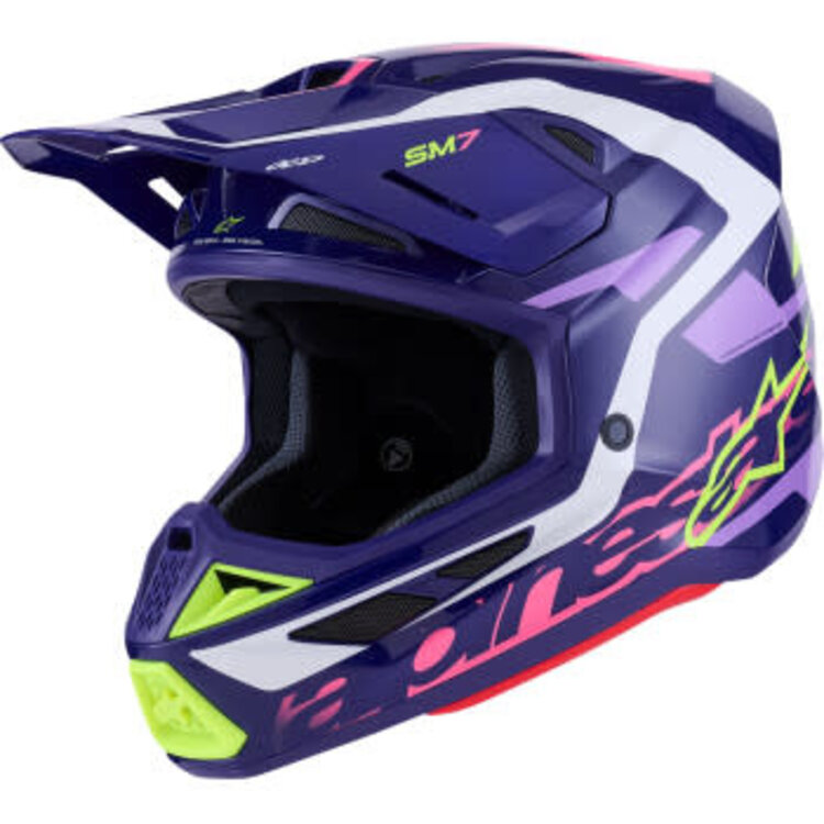 ALPINESTARS S-M7 Helmet - Deed - Gloss Purple/Pink