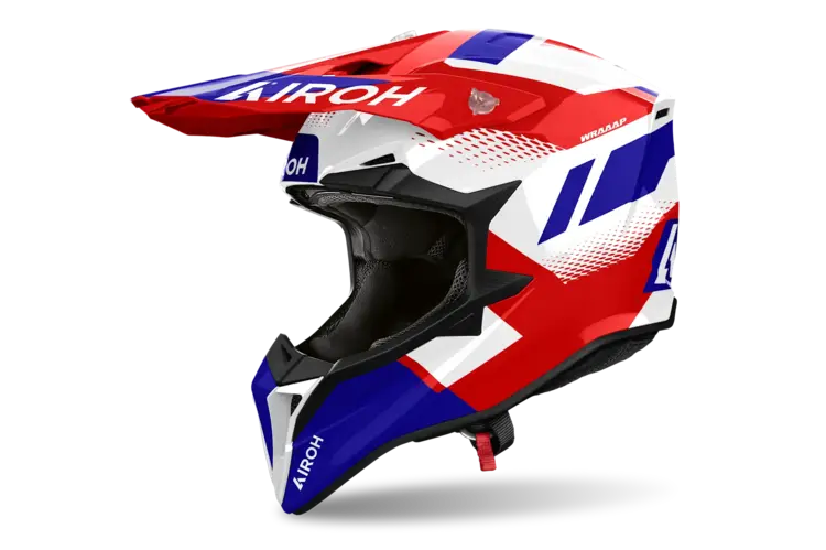 AIROH WRAAAP HELMET VISION BLUE / RED GLOSS MED.