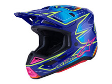 ALPINESTARS S-M7 HELMET CAST  BLUE/PINK/YELLOW GLOSS