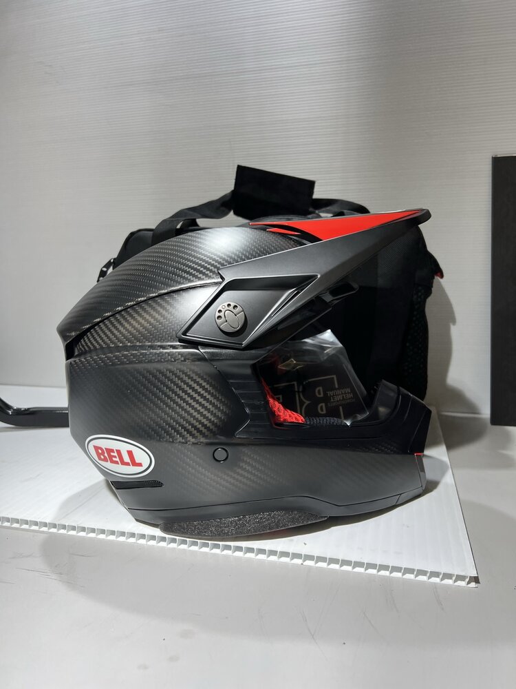 BELL MOTO-10 HELMET SATIN/GLOSS, RED/BLACK