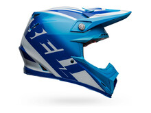 BELL MOTO 9S FLEX HELMET RAIL GLOSS BLUE/WHITE