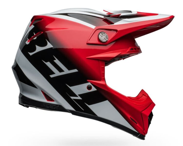 BELL MOTO-9S FLEX HELMET RAIL GLOSS RED/WHITE