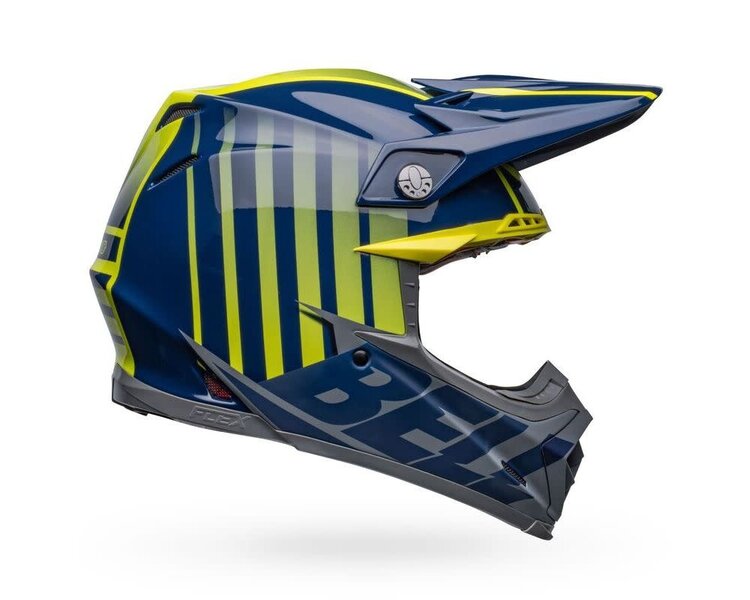 BELL MOTO-9S FLEX HELMET SPRINT DARK BLUE /HI-VIZ YELLOW