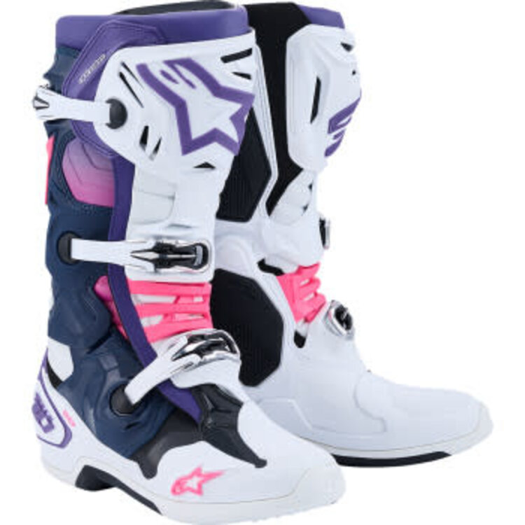 ALPINESTARS ALPINESTARS Tech 10 Boots - White/Violet/Navy/Pink FlO