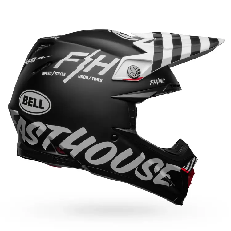BELL MOTO-9S FLEX HELMET FH CREW MATTE BLACK/WHITE
