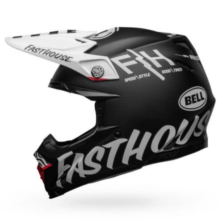 BELL MOTO-9S FLEX HELMET FH CREW MATTE BLACK/WHITE