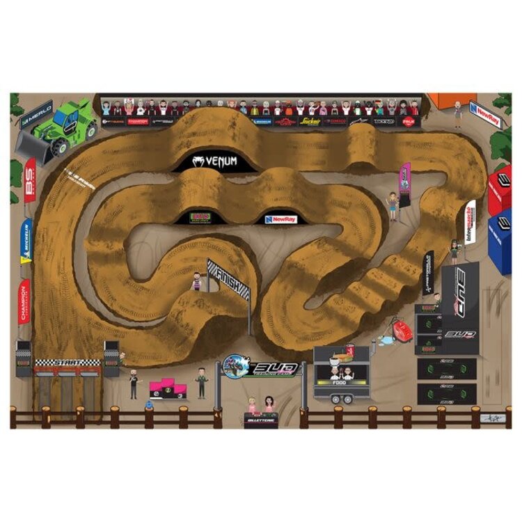 NEW-RAY Kids carpet replica MX BUD RACING 150x100cm