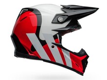 BELL Bell Moto-9S Flex Hello Cousteu Stripes Helmet Medium  White/Red