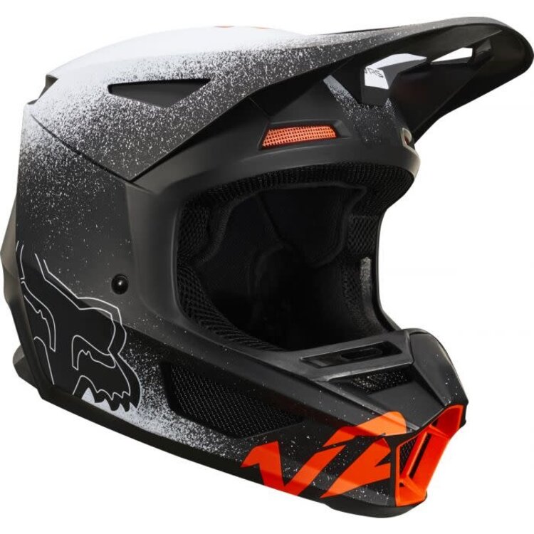 FOX RACING V2 YOUTH BNKZ BLACK HELMET YS