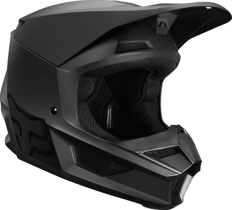 FOX RACING V1 YOUTH MATTE BLACK HELMET MD