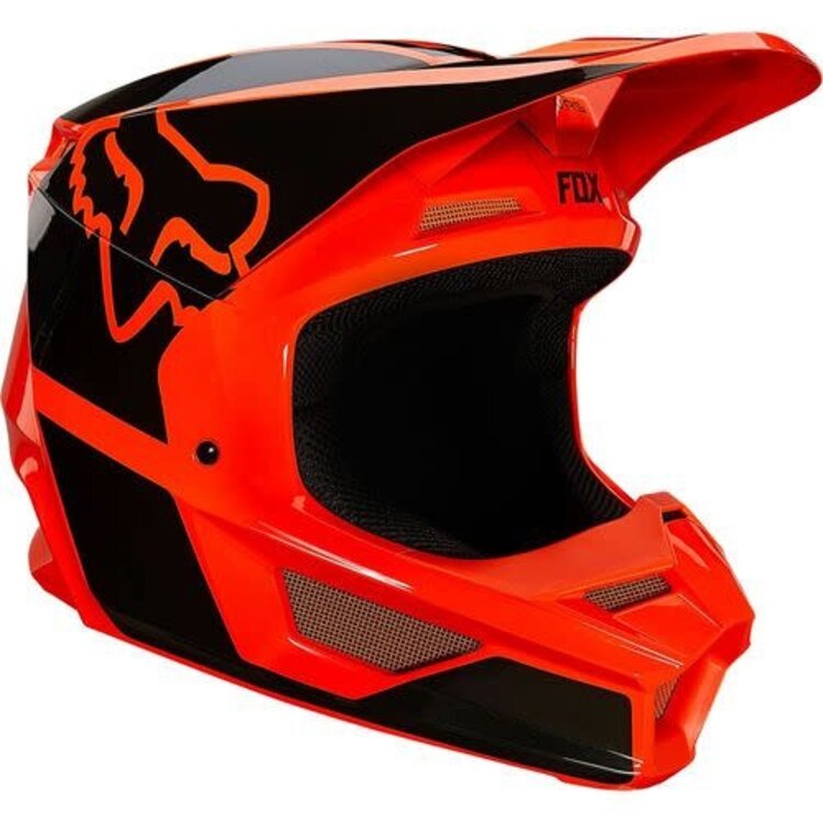 FOX RACING V1 YOUTH HELMET REVN FLO ORANGE YS